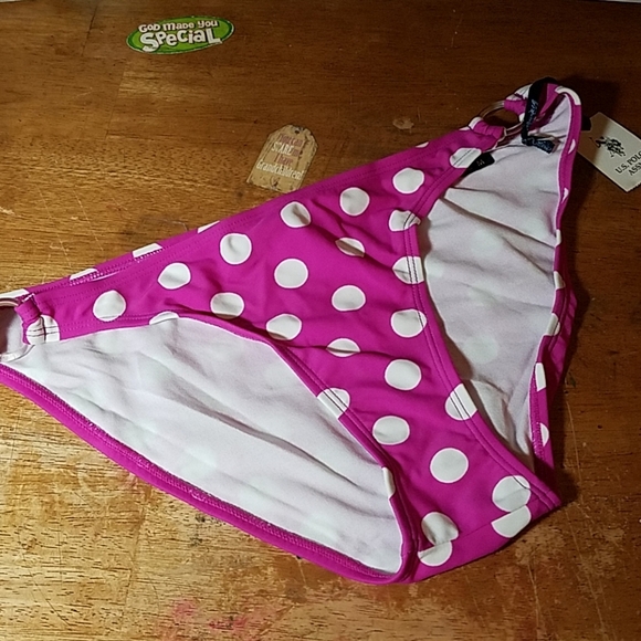 US POLO ASSN POLKA DOTS PINK Bottom - Picture 1 of 1